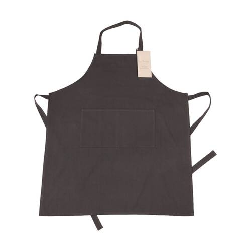 Bas Phillips Essentials Cotton Kitchen Apron Plain Adjustable Neck Charcoal