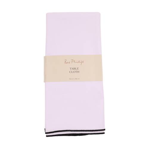 Bas Phillips Essentials Cotton Table Cloth W/ Piped Edge White Small 150x180cm