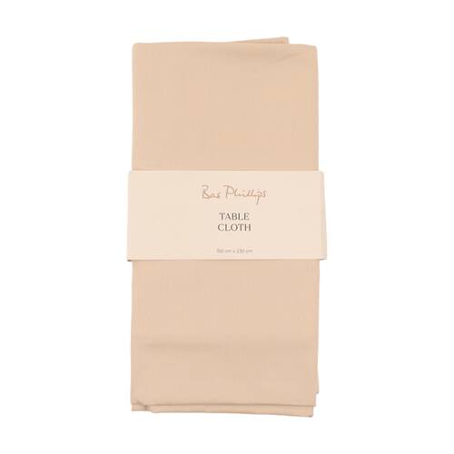 Bas Phillips Essentials Cotton Table Cloth W/ Piped Edge Beach MED 150x230cm
