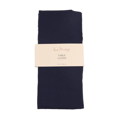 Bas Phillips Essentials Cotton Table Cloth W/ Piped Edge Blue MED 150x230cm