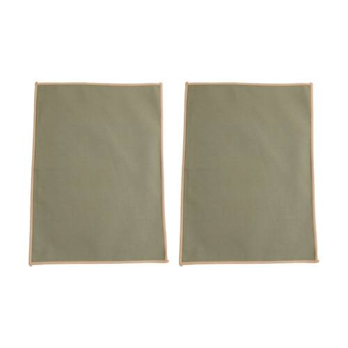 2x 4pc Bas Phillips Essentials Cotton Placemat Set Table Linen Sage 33x35cm