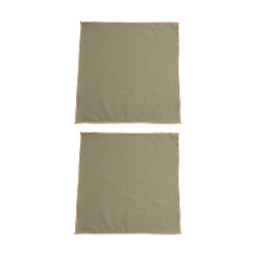 2x 4pc Bas Phillips Essentials Cotton Napkin Set Table Linen Sage 45x45cm