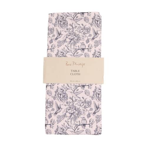 Bas Phillips Printed Linen Looks Table Cloth Blue Birds Small 140x180cm