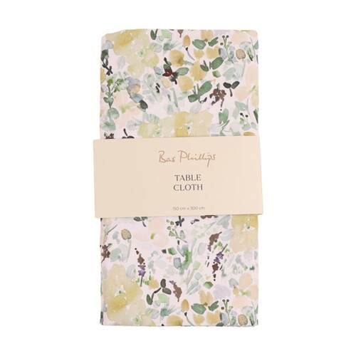 Bas Phillips Printed Linen Looks Table Cloth Green Wonderland Large 140x300cm