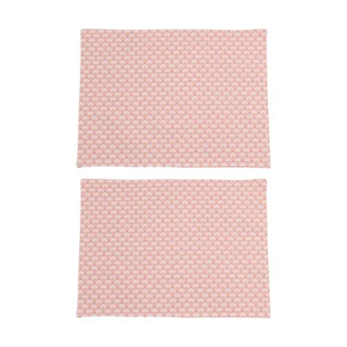 2x 4pc Bas Phillips Printed Linen Looks Placemat Set Daisy 33x45cm