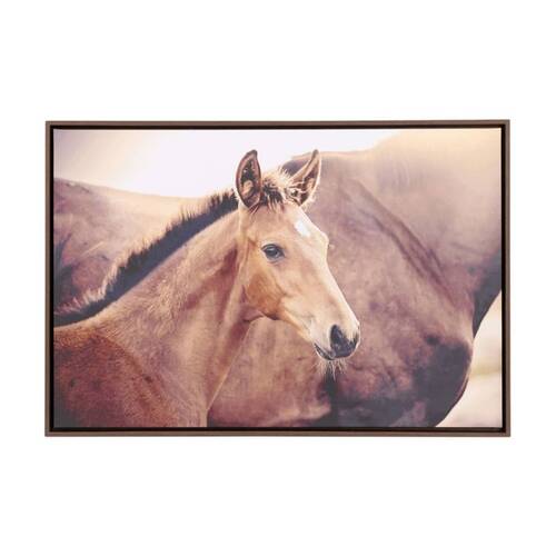 Splosh Rustic Meadow Framed Canvas Ready to Hang Wall Art Horse 94x64cm