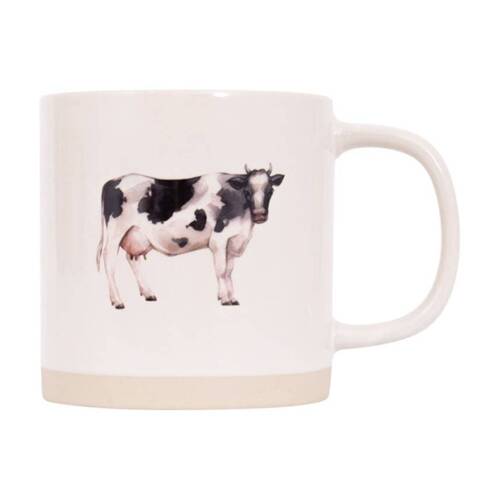 Splosh Rustic Meadow Animal Ceramic Mug Dairy Cow?Beige/Black/White 395ml