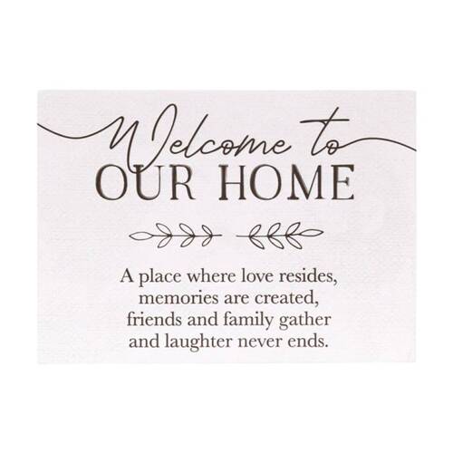 2PK Splosh Rustic Meadow Blockword Freestanding Wooden Block WH/BR 18x13x2cm