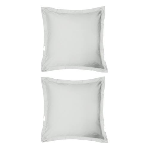 2x Odyssey Living Breathe Cotton European Pillowcase 65cm x Pewter
