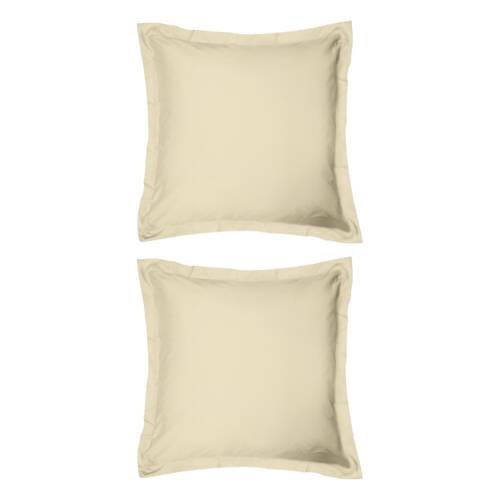 2x Odyssey Living Breathe Cotton European Pillowcase 65cm x Natural