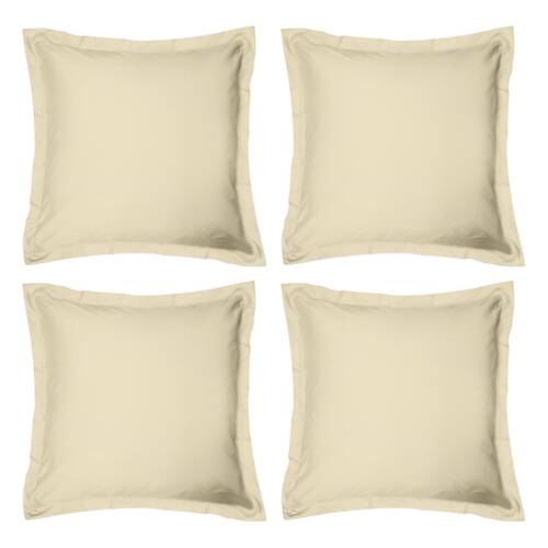 4x Odyssey Living Breathe Cotton European Pillowcase 65cm x Natural
