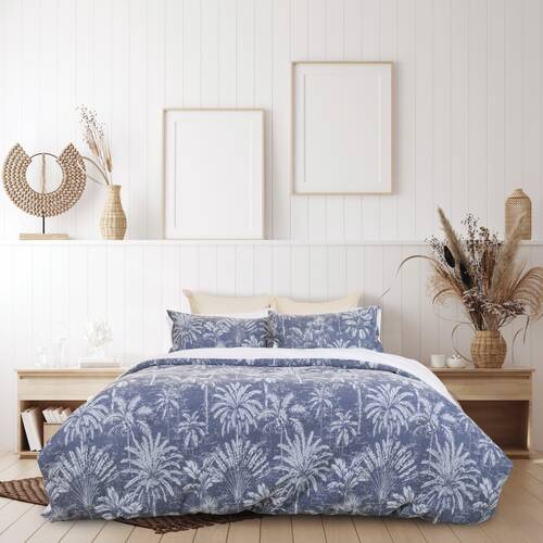 Bas Phillips Samara Jacquard Duvet/Quilt Cover Set Polyester, Cotton Blue
