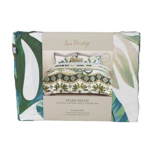 3pc Bas Phillips Quilt Cover & Pillowcases Bedding Set Marrakesh