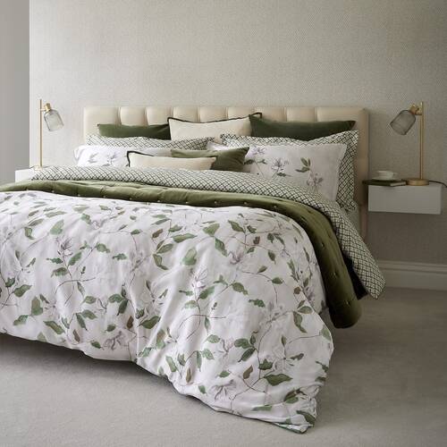 Christy Magnolia Duvet/Quilt Cover Set Cotton Sateen Multicoloured