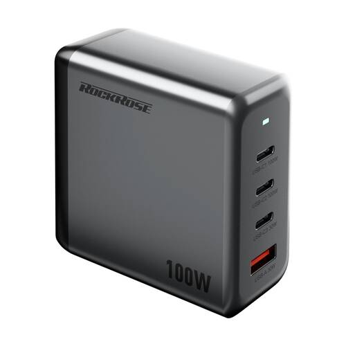 Rockrose Infinito G100 100W 4-Port GaN Charging Station PD QC Fast Charge
