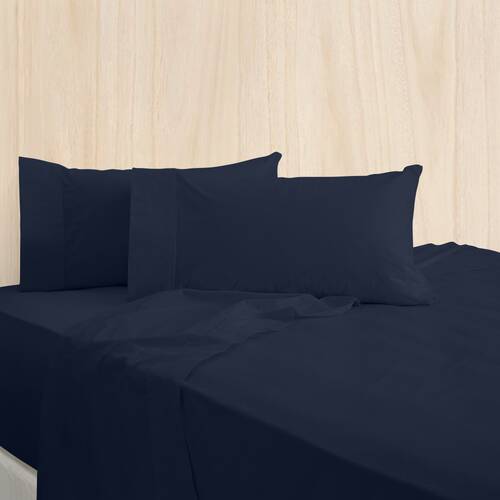 Bas Phillips Bamboo Cotton 400TC Home Bedding Sheet Set w/Pillowcase Navy