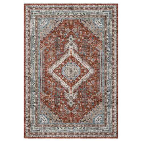 Urban Style Bazaar Printed Microfibre Rug Home Decor Rust 160x240cm