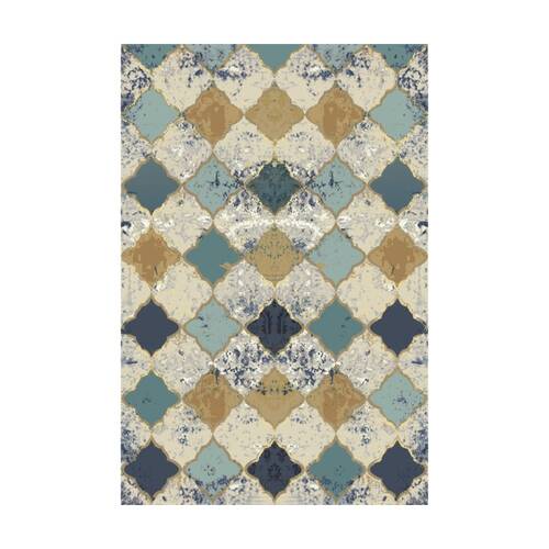 Urban Style Bazaar Printed Microfibre Rug Decor Turkish Tiles 160x240cm