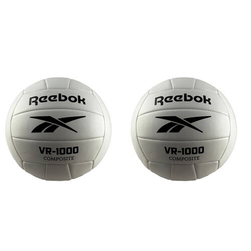 2PK Reebok Beach Volleyball Ultra Soft Feel Composite Sports Ball VR1000 White