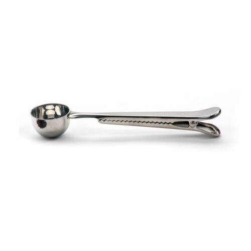 R.S.V.P. Coffee Scoop N Clip Stainless Steel Durable Utensil Silver 17.7cm