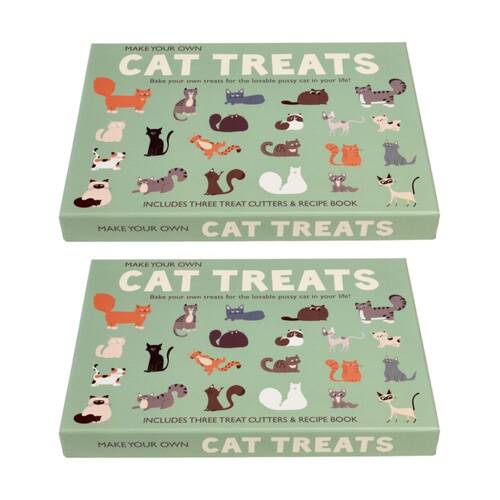 2PK Rex London Make Your Own Cat Treat Kit Cutters Recipe Book Gift Box
