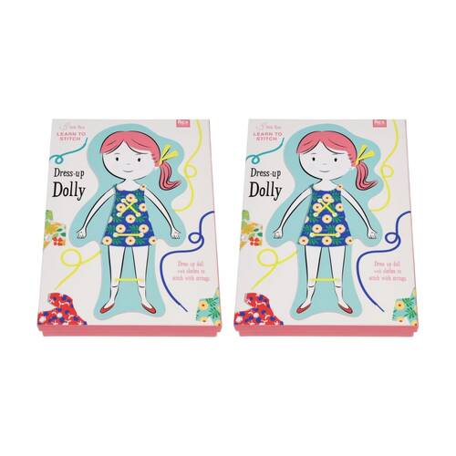 2PK Rex London Learn to Stitch Dolly Kit Creative Sewing Kids Activity 3y+