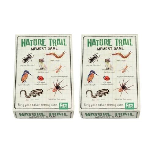 2x 40pc Rex London Nature Trail Memory Card Education Kids Game Activity 3y+