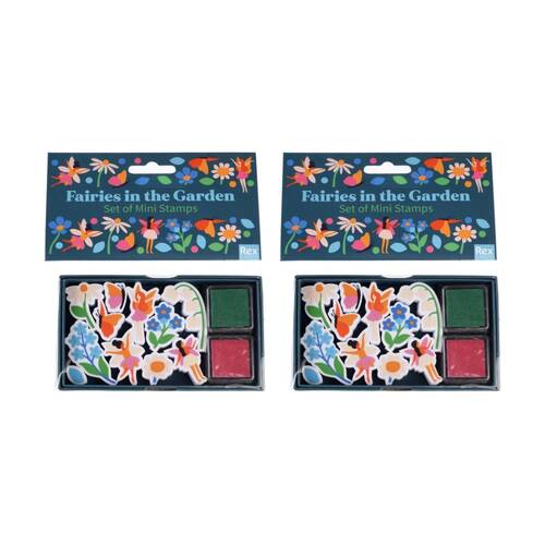 2PK Rex London Set Of Mini Stamps Fairies With Pink And Green Ink Pads Kids 3y+