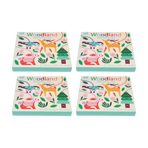 4PK Rex London Kids 6y+ Woodland Stitching Set Creative Craft Sewing Kit