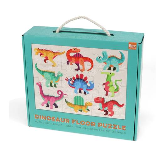 24pc Rex London Kids 3y+ Dinosaur Floor Puzzle Educational Play Activity