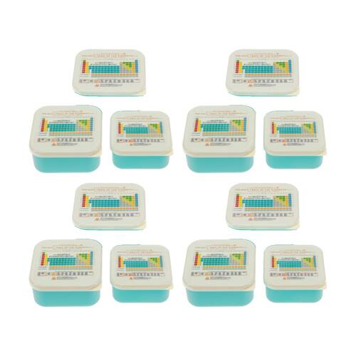 4x 3pc Rex London Snack Box Set Periodic Table Nesting Lunch Boxes