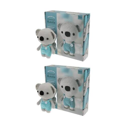 2PK Rex London Make Your Own Crochet Koala DIY Craft Soft Toy Kit