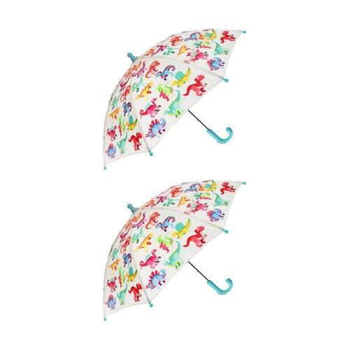 2PK Rex London Child Umbrella Baby Dinosaur Safe Lightweight Kids 3y+