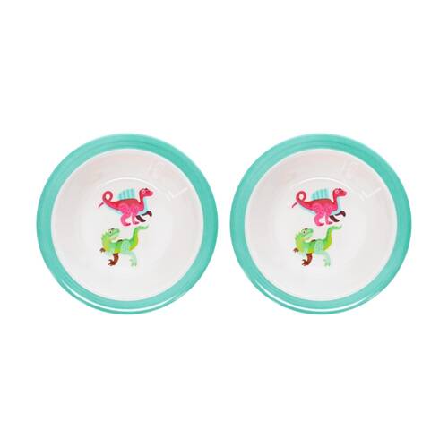 2PK Rex London Melamine Bowl Baby Dinos Dishwasher Safe Toddler Size 16.5cm