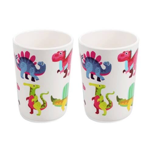 2PK Rex London Melamine Beaker Baby Dinos Toddler Cup Durable Dishwasher 200ml