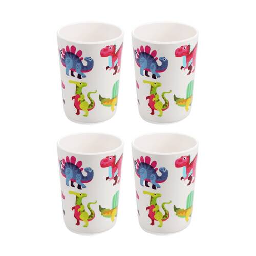 4PK Rex London Melamine Beaker Baby Dinos Toddler Cup Durable Dishwasher 200ml