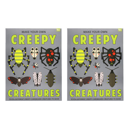 2PK Rex London Kids 5y+ Make Your Own Creepy Creatures Craft Kit Bug Theme