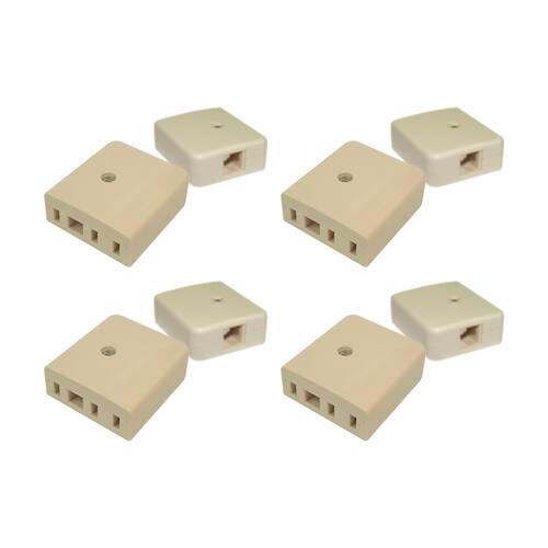 4PK Modular Rj12 Socket To 610 Phone Adaptor Tel5117 RJ12 Adapter