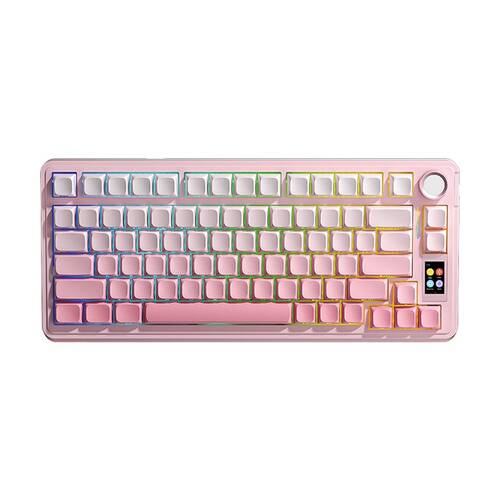 AULA S75 PRO Wireless Tri-Mode Gasket RGB Mechanical Keyboard Pink
