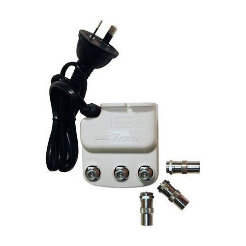 Kingray 2Way F Splitter Amplifier TV Signal Booster Noise Filter