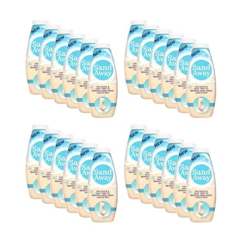 24PK Sand Away Beach Powder Sand-Remover For Legs & Feet 226g