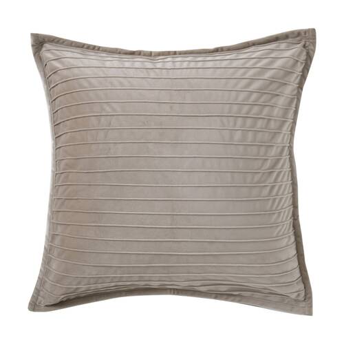 Bianca Saphira Beige/Brown Latte Velvet European Pillowcase 65x65cm