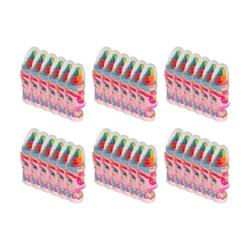 36PK AIT Pop Rainbow Coloured Unicorn Dipper Candy Lollipop 50g Assorted