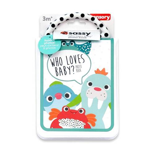 Sassy Baby Look Book Photo Album 6 Pockets Kids 3 Months+ 20cm