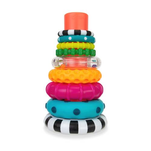 Sassy Baby Stacks of Circles Textured Stacking Toy 6 Months Plus 11cm