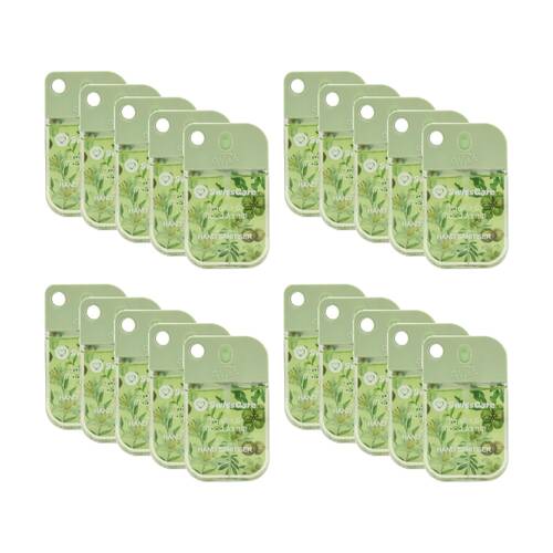 20PK SwissCare Liquid Hand Sanitiser Spray W/ Silicone Case 45mL Assorted