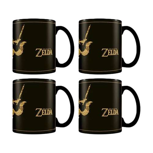 4PK Gaming The Legend Of Zelda Map Heat Change Mug Ceramic Coffee Drinking Black