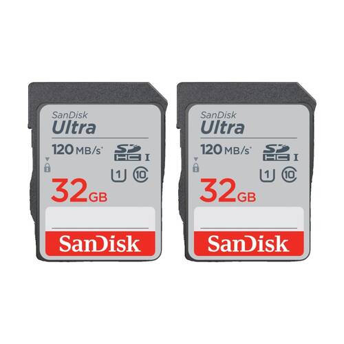 2PK Sandisk 32GB Sdhc Card 120Mb/S SDHC Memory 120MB/S Speed SD UHS-I