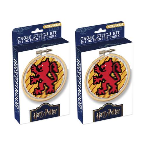 2x Gamago Harry Potter Gryffindor Craft Cross Stitch Embroidery Kit Multicolour
