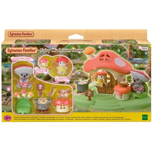 17pc Sylvanian Families Fairy Mushroom House Playset With Accessories